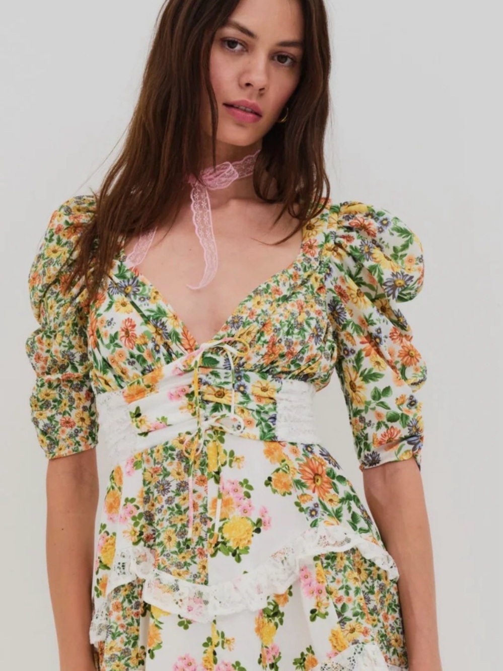 For Love & Lemons Rosalyn mini dress